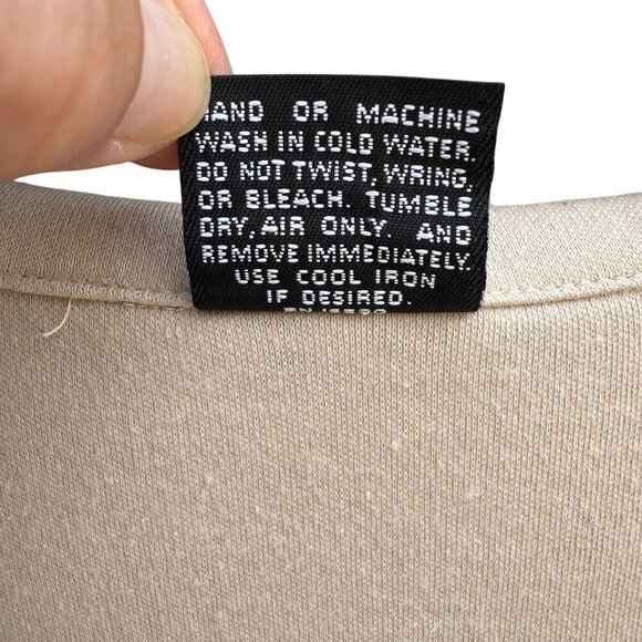 Catalina Vintage 60s 70s Womens Tan Sailor Collar Sleeveless Nautical Shirt L - Picture 5 of 7